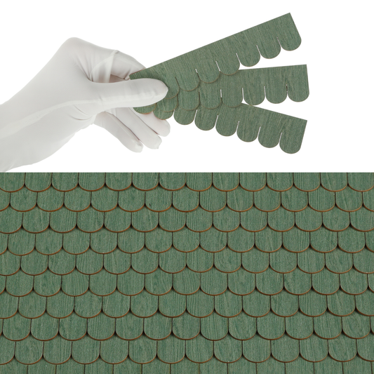 Wooden Roof Shingle Strips for 1:12 Scale Dollhouse Roof