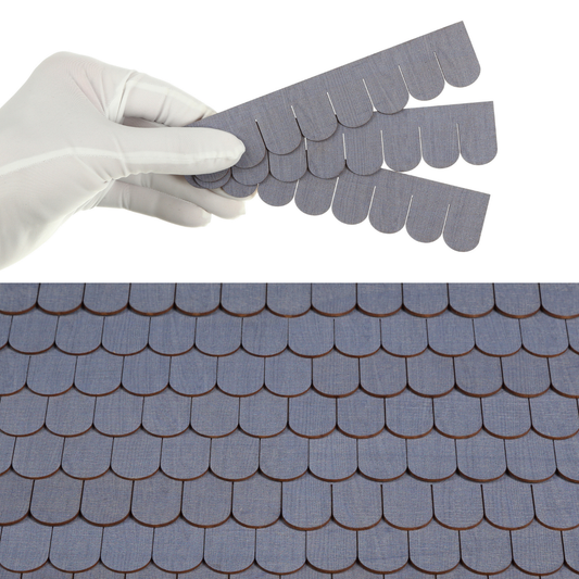 Wooden Roof Shingle Strips for 1:12 Scale Dollhouse Roof
