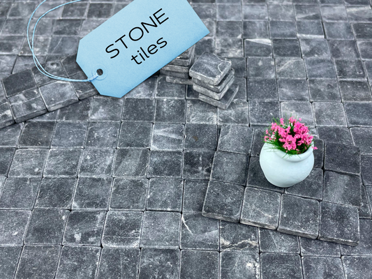 Stone tiles for use in art projects, Dollhouse flooring, Tiles for Modeling, scale 1:12 or 1:24