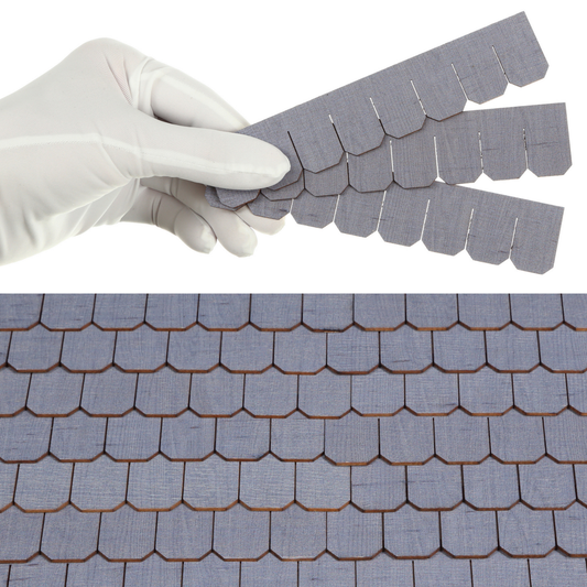 Wooden Roof Shingle Strips for 1:12 Scale Dollhouse Roof