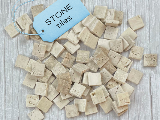 Stone tiles for use in art projects, Dollhouse flooring, Tiles for Modeling, scale 1:12 or 1:24