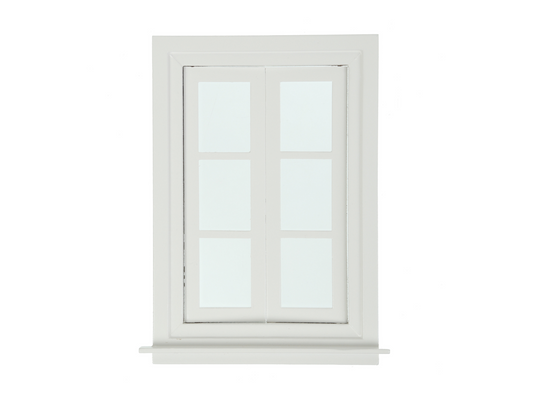 Dollhouse Window, 1:12 Scale Miniature Dollhouse Furniture Window Frame, 6-pane Window Frame Model for Dolls Houses Decoration