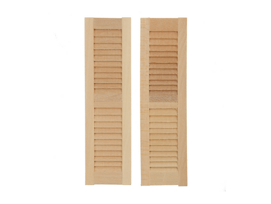 Dollhouse miniature, Louvered Shutters, Scale dollhouse 1:12, 2 Pieces,  Louver Window, Furniture Wooden Shutters DIY Window Accessory