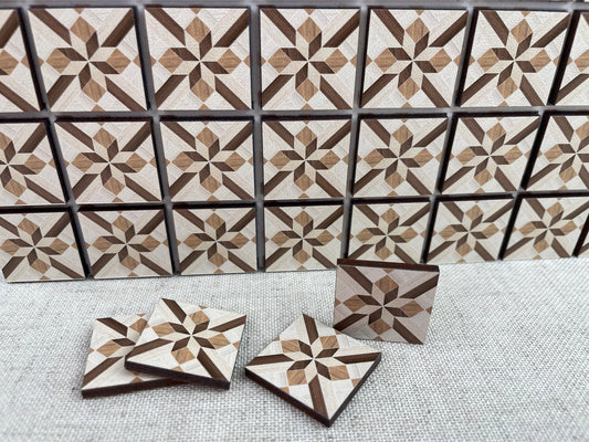 1:12 Scale Miniature Parquet Floor Tiles - Dollhouse Flooring and Accessories