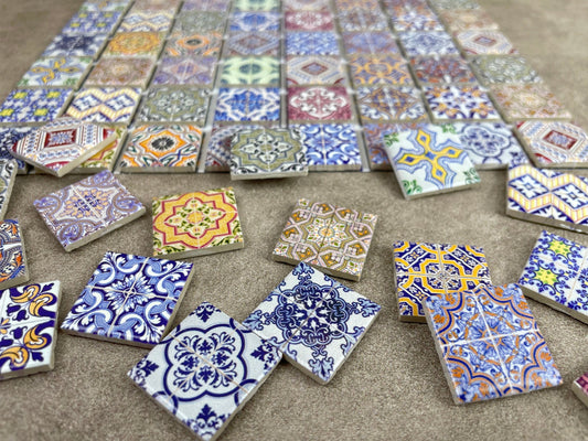 1:12 Scale Miniature Ceramic Tiles for Realistic Dollhouse Flooring, Wall Mosaics, and Crafts Tile Coasters