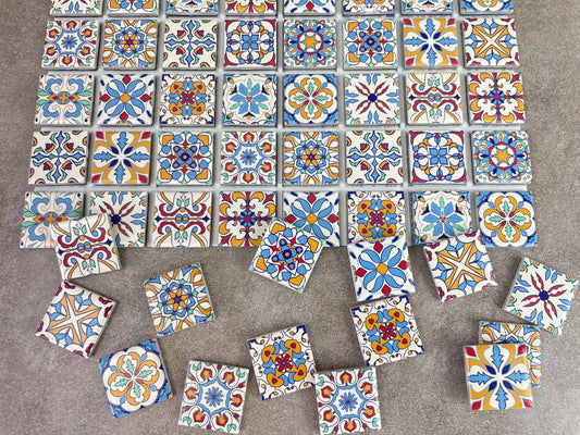 1:12 Scale Miniature Ceramic Tiles for Realistic Dollhouse Flooring, Wall Mosaics, and Crafts Tile Coasters