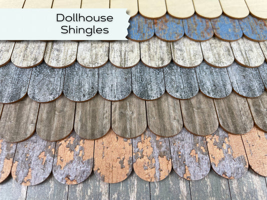 Dollhouse Shingles, Realistic roofing project, Authentic miniature roof for bird feeder