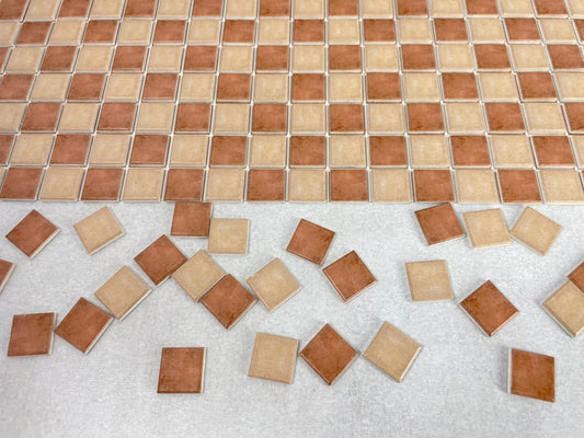 Dollhouse Tile Flooring - Small Square Tiles for Realistic Miniature Floors, 1:12 Scale Dollhouse wall decor