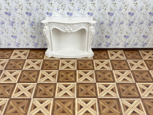 1:12 Scale Miniature Parquet Floor Tiles - Dollhouse Flooring and Accessories