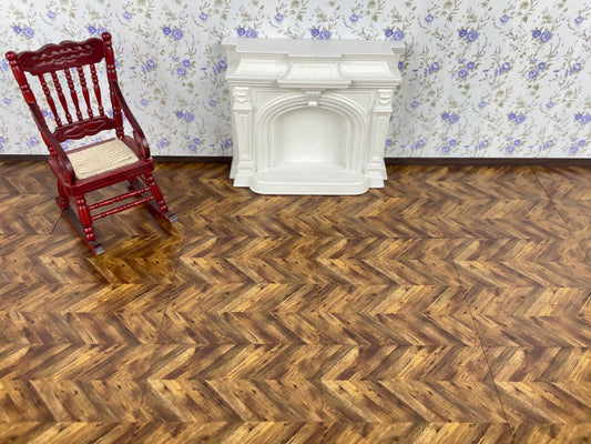 1:12 Scale Miniature Parquet Floor Tiles - Dollhouse Flooring and Accessories