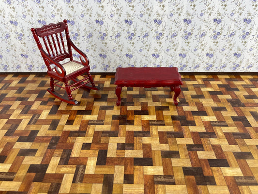 1:12 Scale Miniature Parquet Floor Tiles - Dollhouse Flooring and Accessories