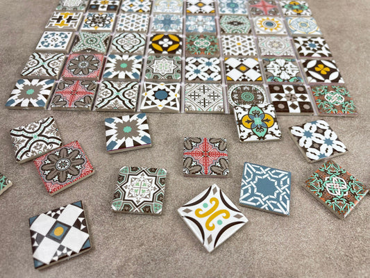 1:12 Scale Miniature Ceramic Tiles for Realistic Dollhouse Flooring, Wall Mosaics, and Crafts Tile Coasters